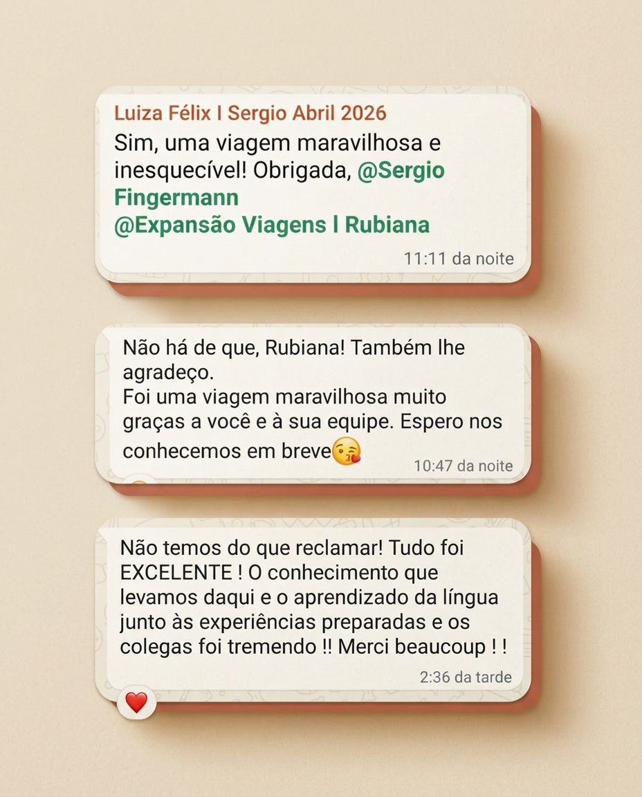 Arte com sequência de mensagens de agradecimento de clientes